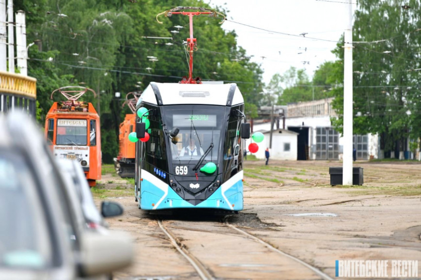 В Витебске состоялась торжественная презентация новых трамваев