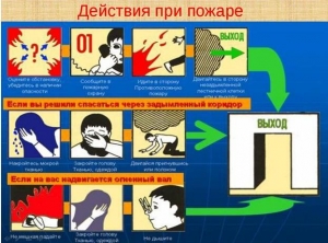 Действия в случае возникновения пожара